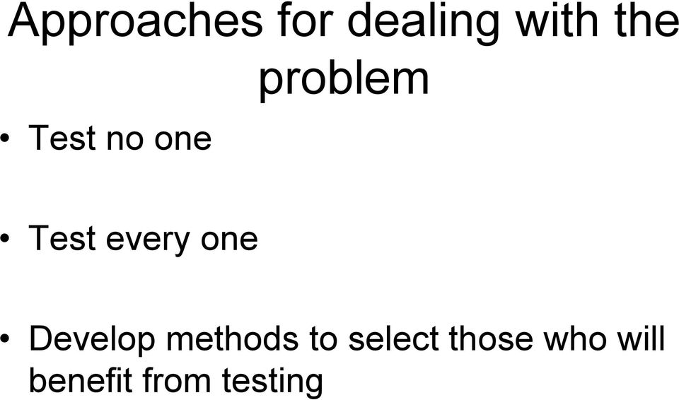 one Develop methods to select
