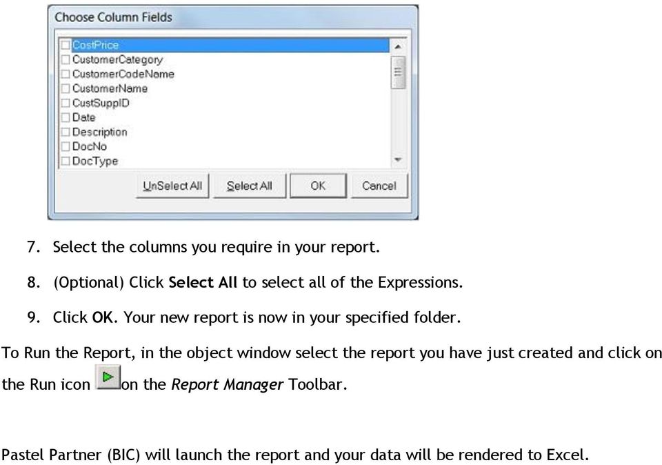 Your new report is now in your specified folder.