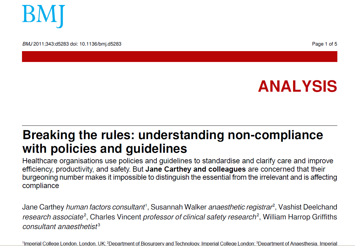 Policies and guidelines are not