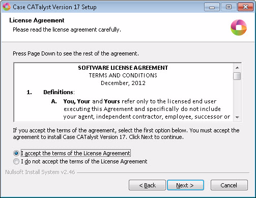 Select Yes or Continue. The current Windows user must have Administrator rights.
