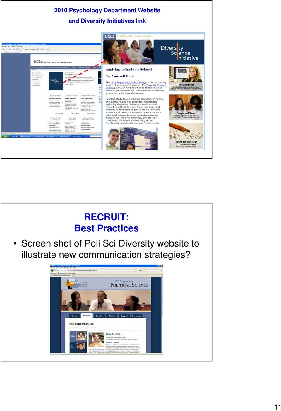 Practices Screen shot of Poli Sci Diversity