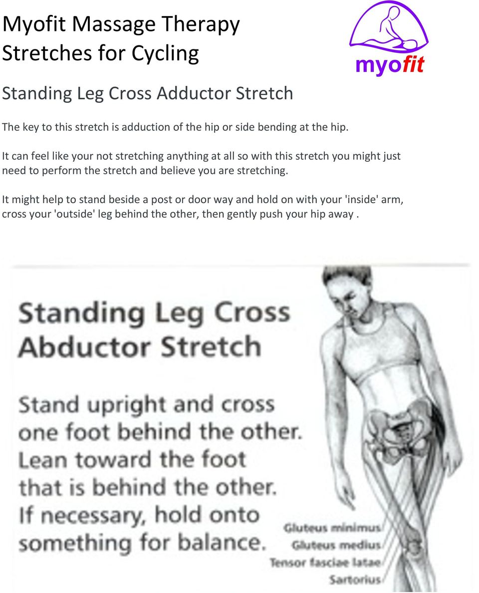 It can feel like your not stretching anything at all so with this stretch you might just need to perform