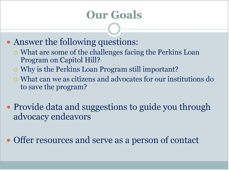 ! Why is the Perkins Loan Program still important?