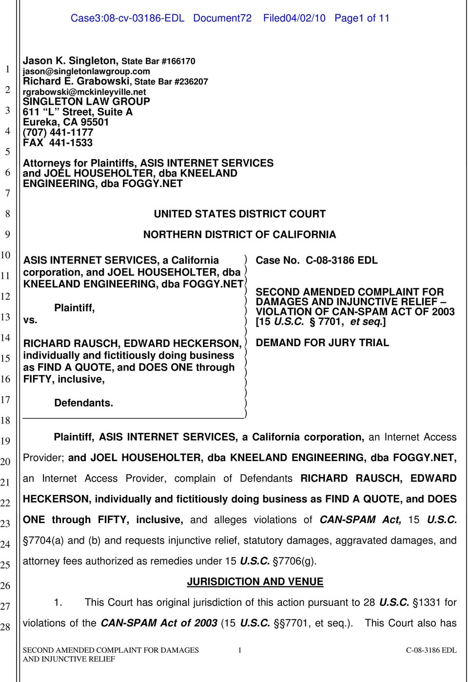 Case3 08 Cv Edl Document72 Filed04 02 10 Page1 Of 11 Pdf Free Download