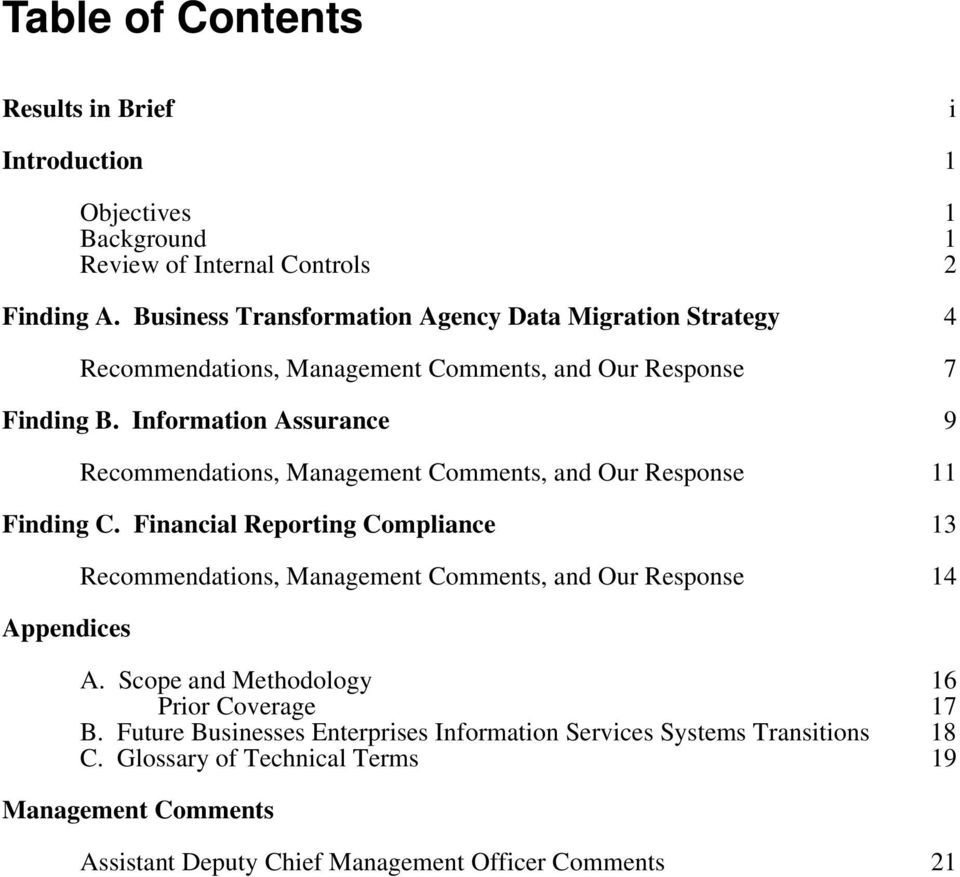 Information Assurance Recommendations, Management Comments, and Our Response Finding C.