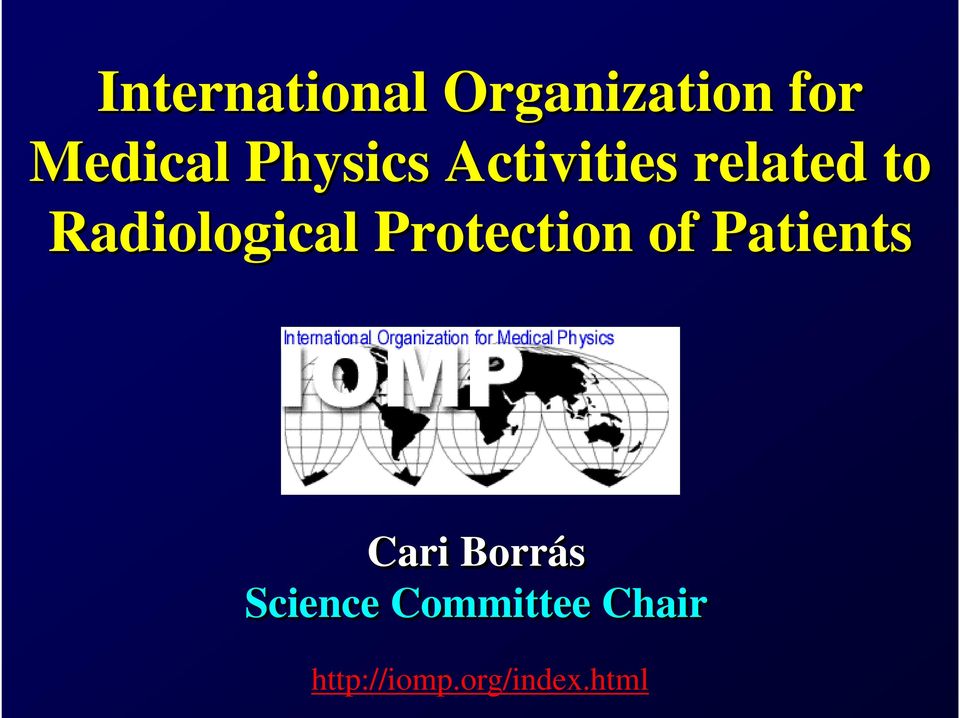 Radiological Protection of Patients Cari