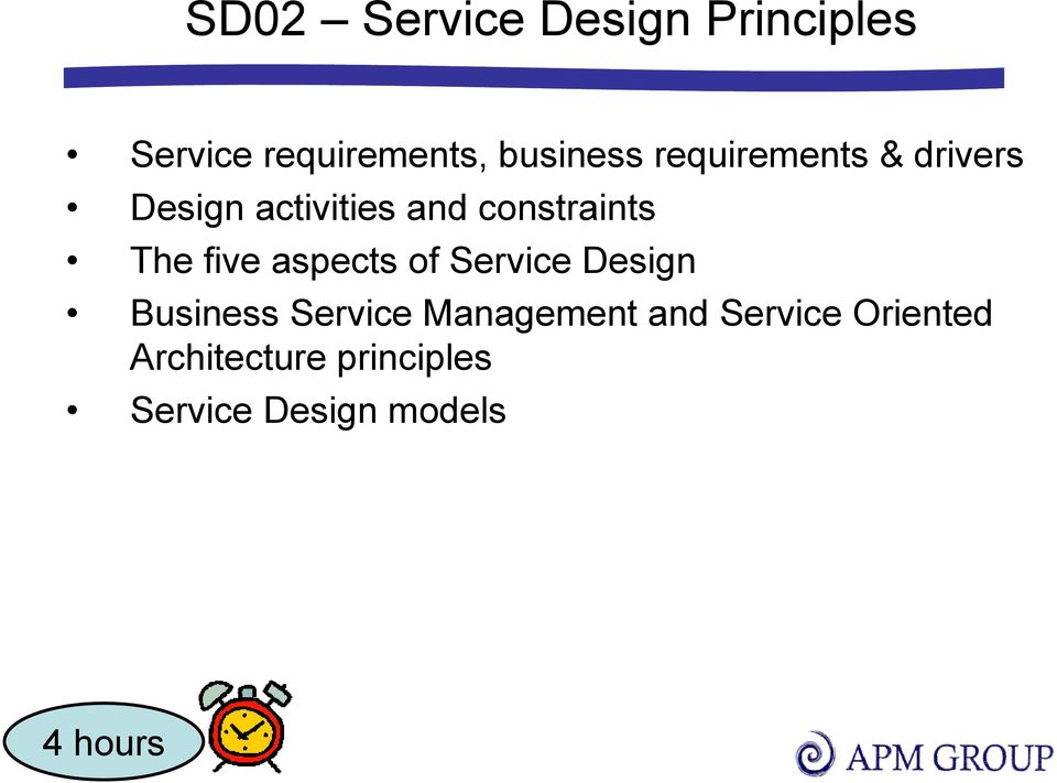 five aspects of Service Design Business Service Management and
