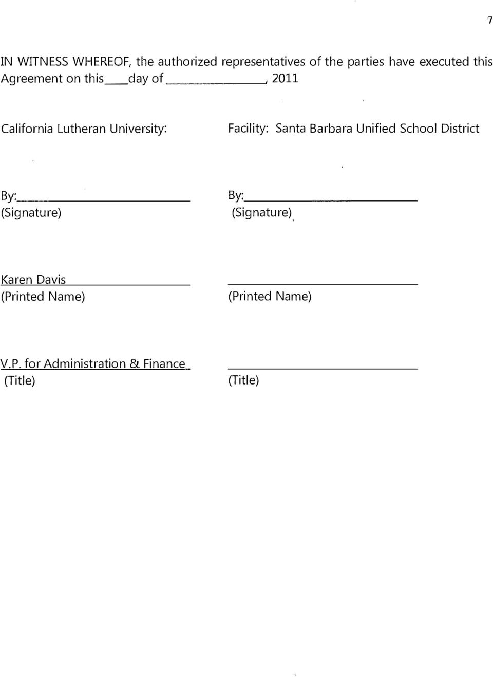 Facility: Santa Barbara Unified School District By: (Signature) By: (Signature)
