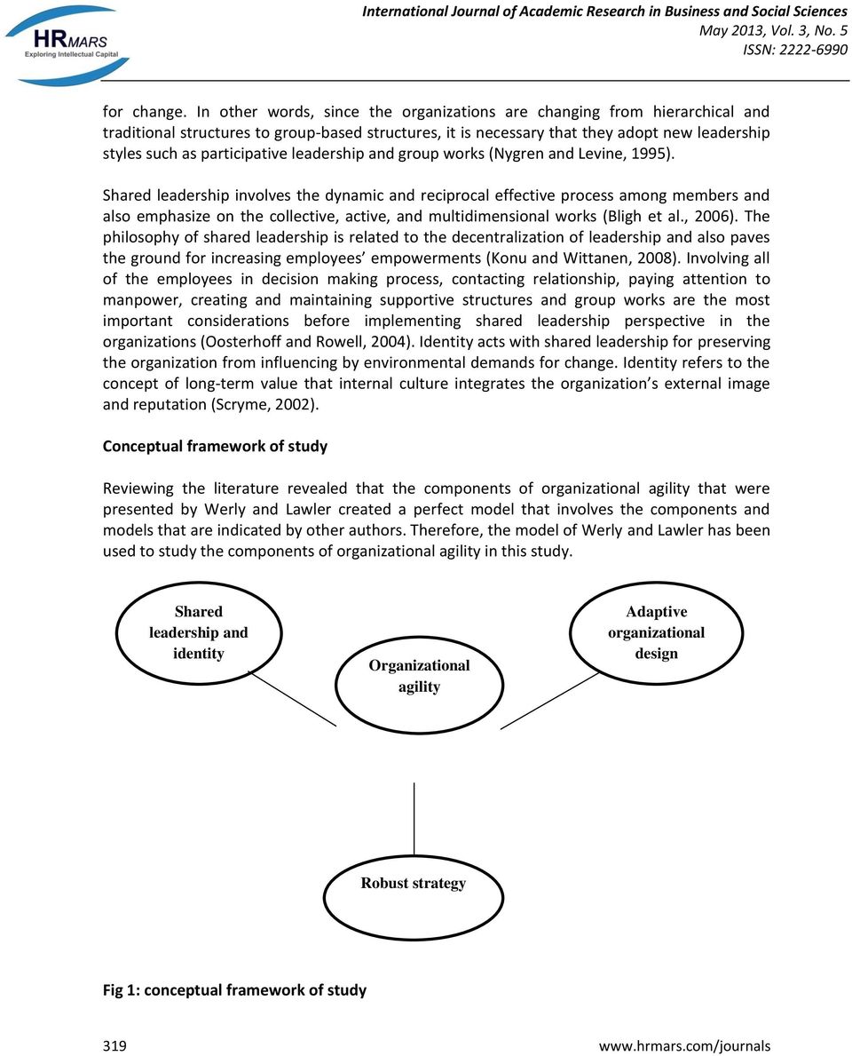 participative leadership and group works (Nygren and Levine, 1995).