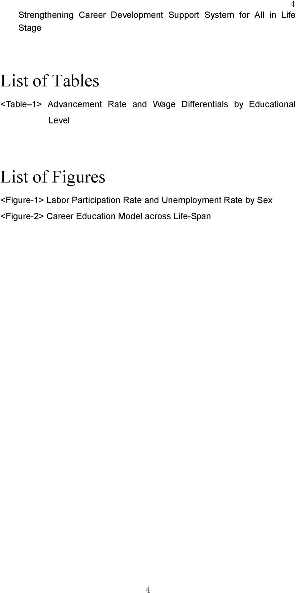 Educational Level List of Figures <Figure-1> Labor Participation Rate