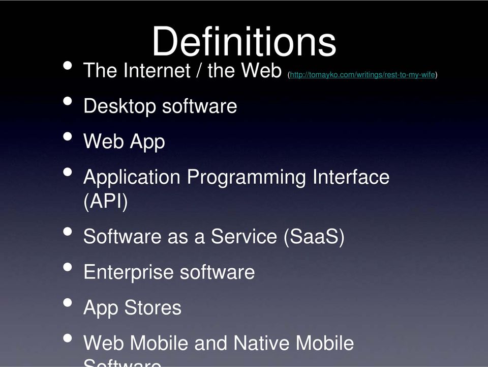 Application Programming Interface (API) Software as a