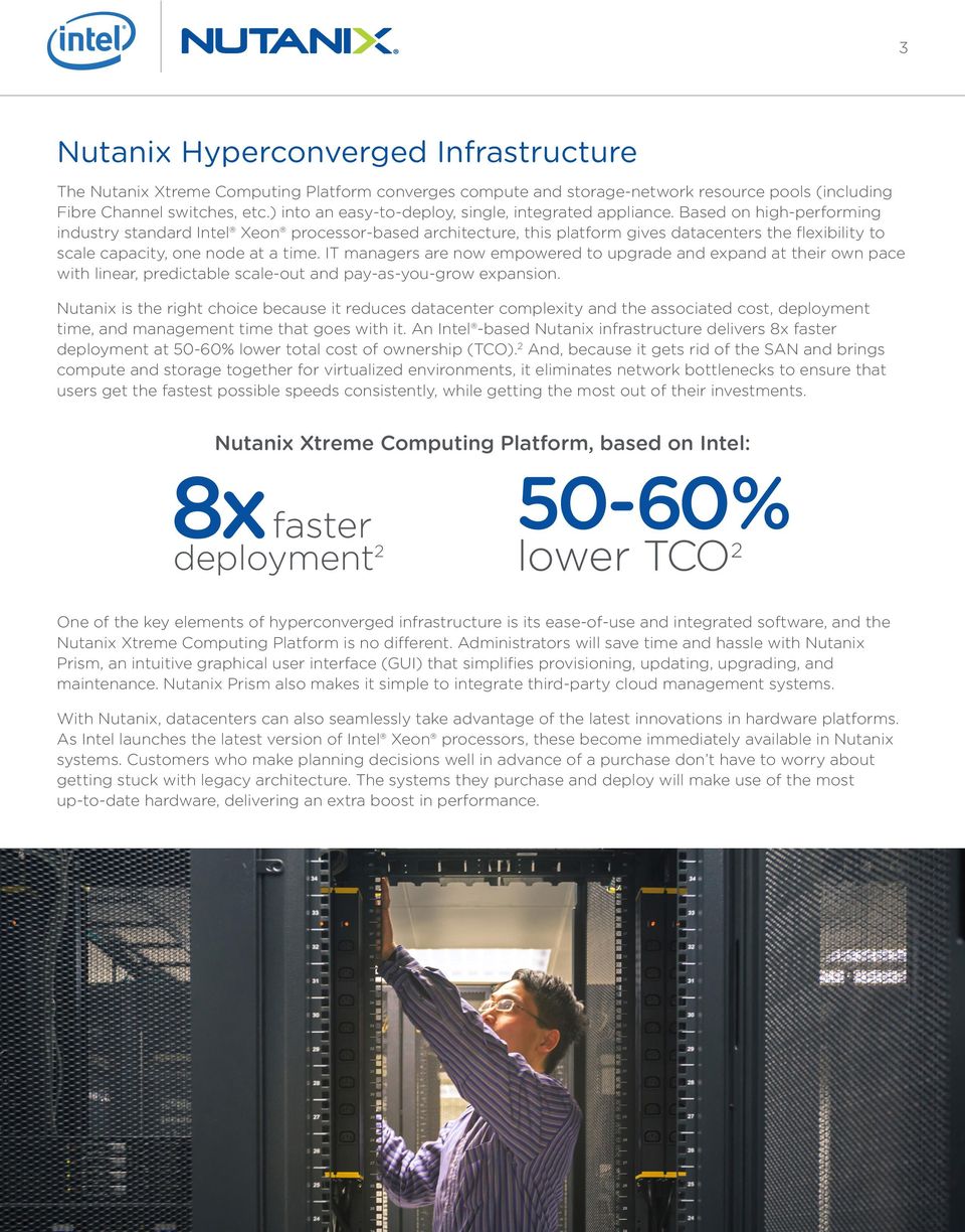 Based on high-performing industry standard Intel Xeon processor-based architecture, this platform gives datacenters the flexibility to scale capacity, one node at a time.
