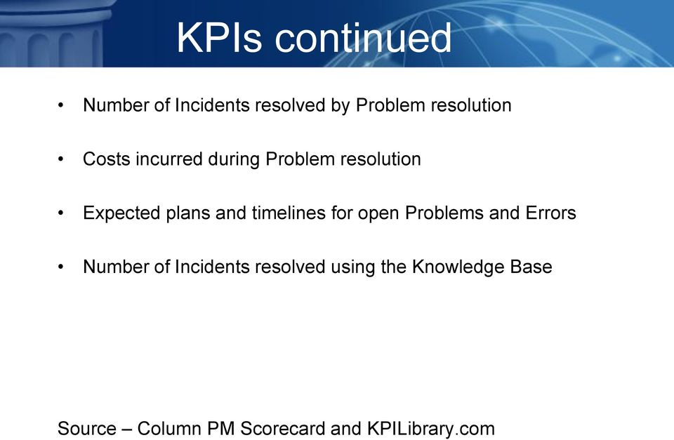 timelines for open Problems and Errors Number of Incidents
