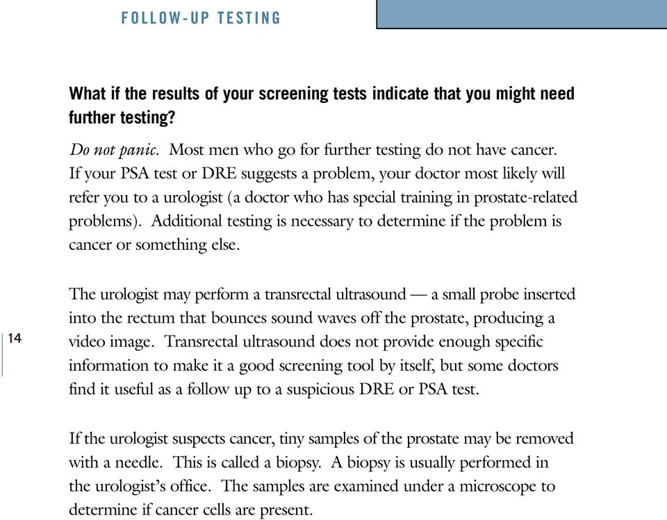 Additional testing is necessary to determine if the problem is cancer or something else.
