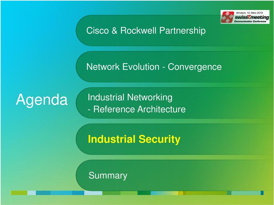 Architecture Industrial Security Summary 2012 Cisco
