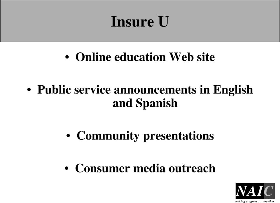 in English and Spanish Community