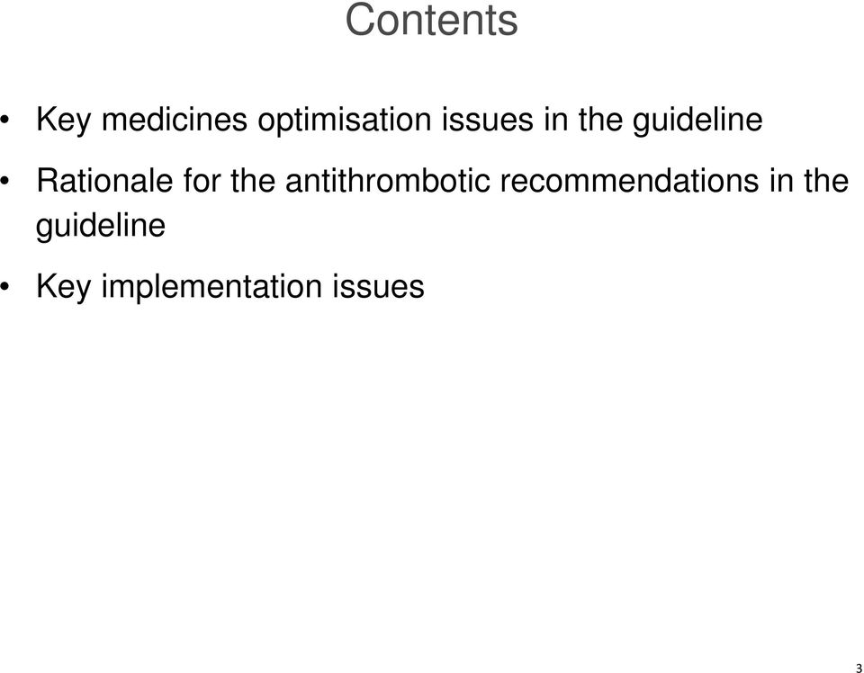 the antithrombotic recommendations in