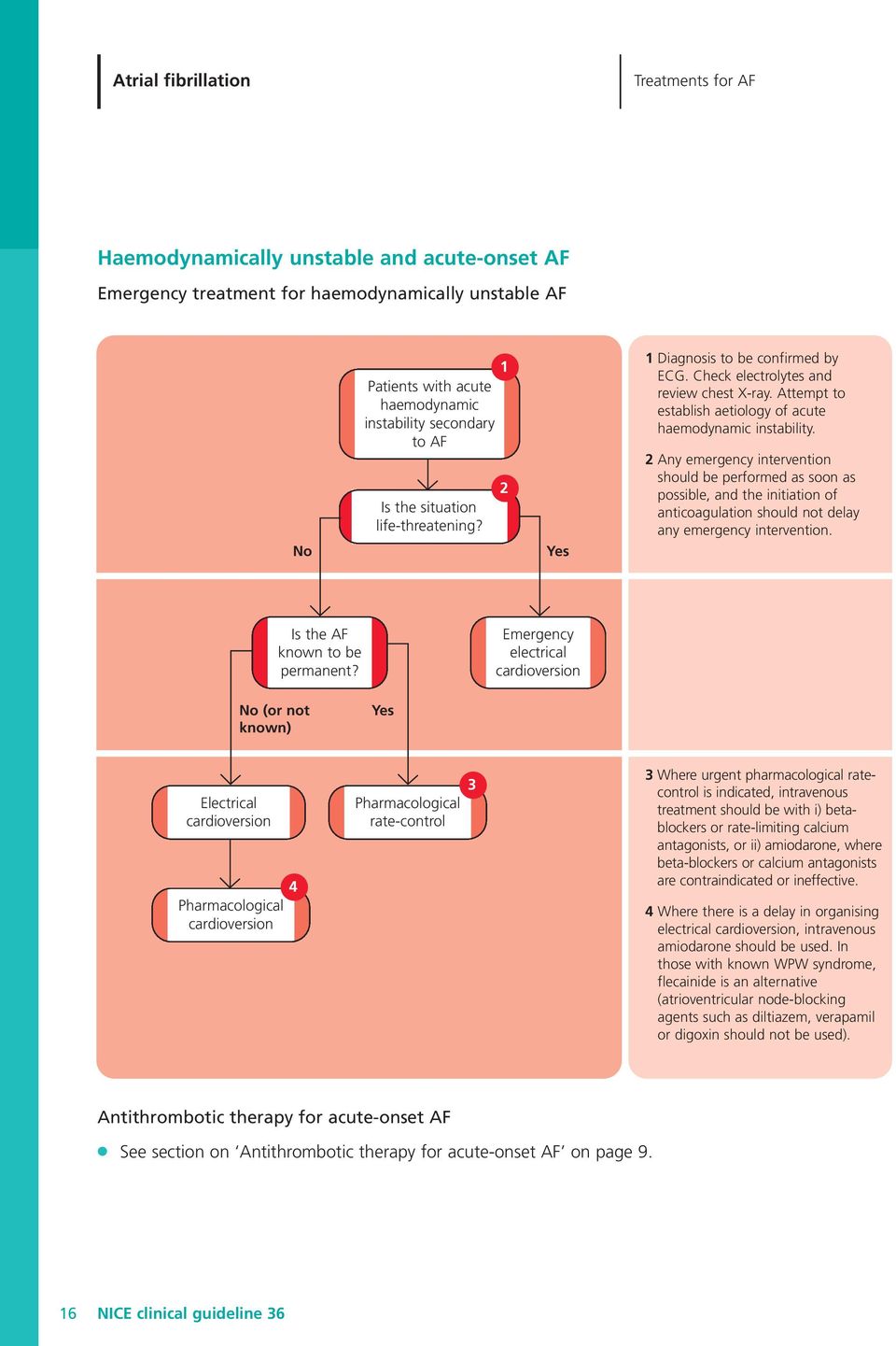 2 Any emergency intervention should be performed as soon as possible, and the initiation of anticoagulation should not delay any emergency intervention. Is the AF known to be permanent?
