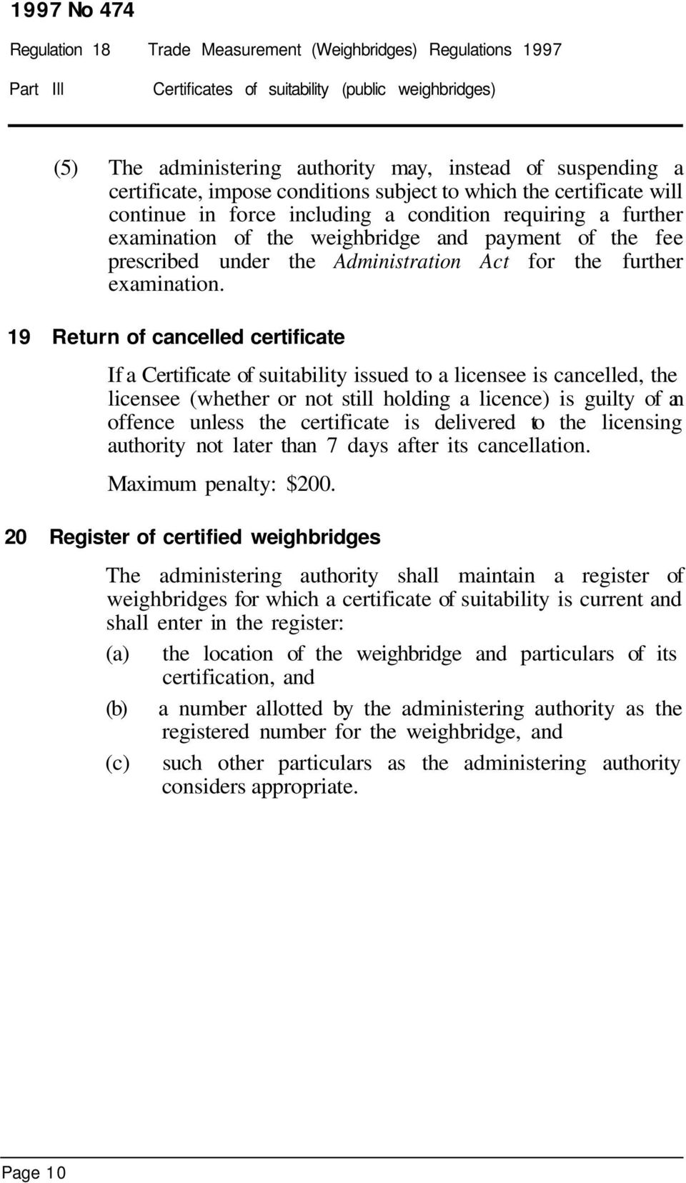 Administration Act for the further examination.