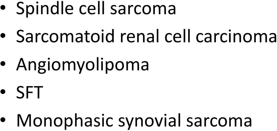 carcinoma Angiomyolipoma