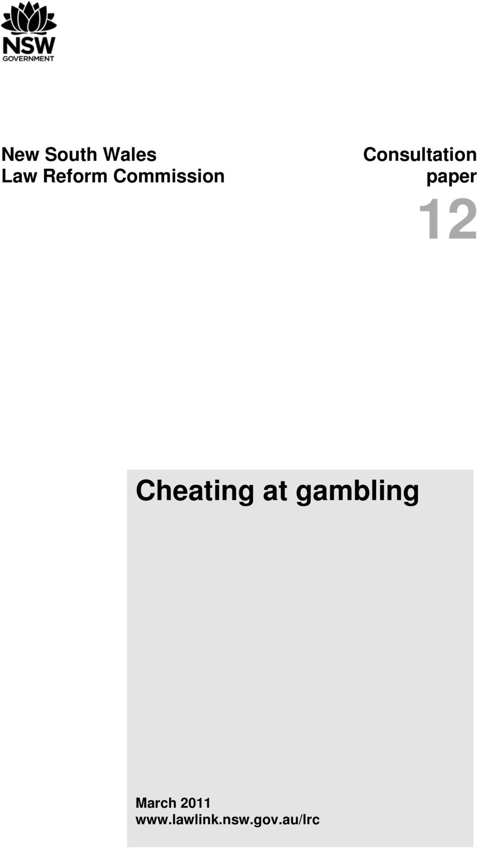 12 Cheating at gambling March