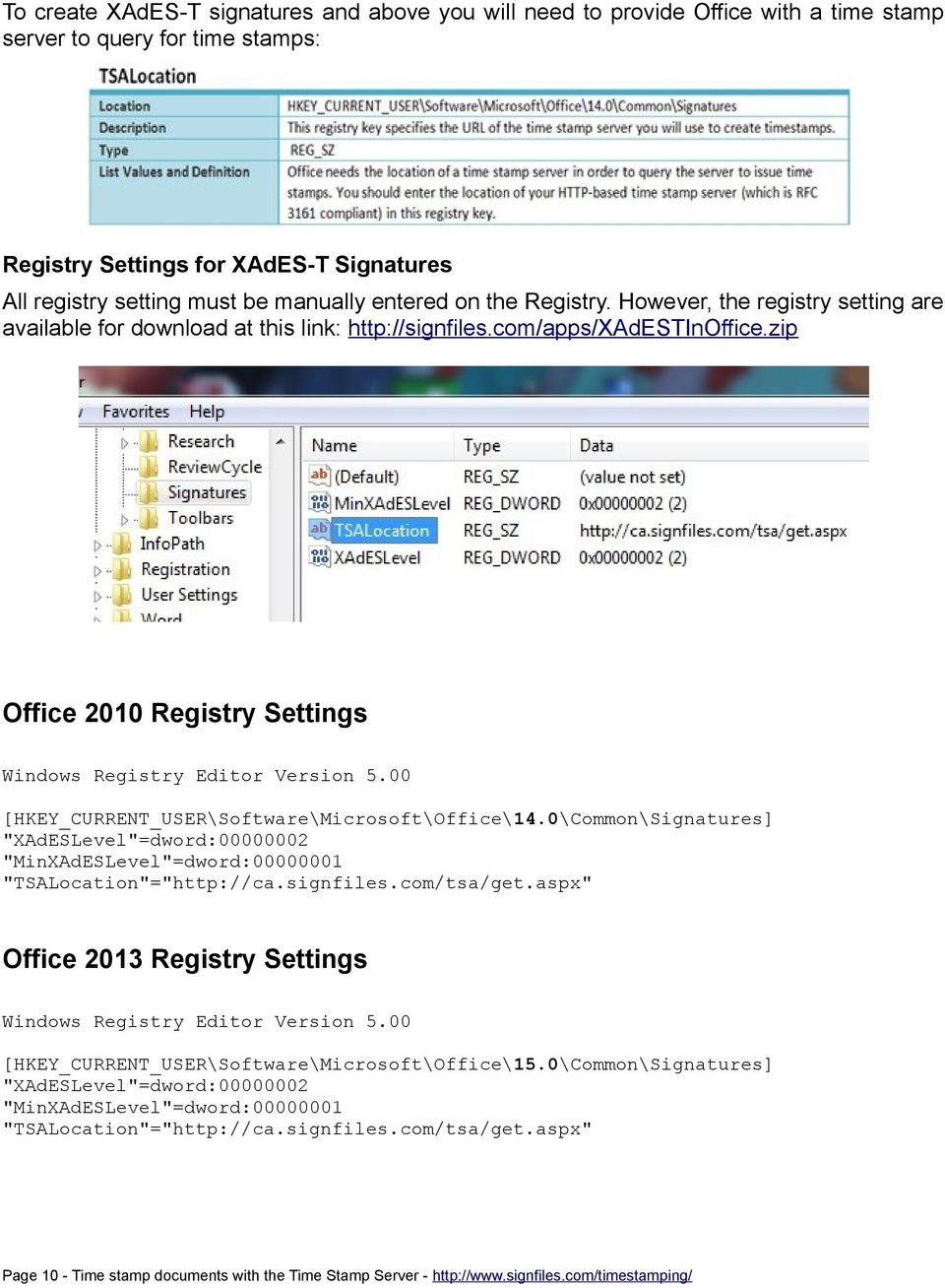 zip Office 2010 Registry Settings Windows Registry Editor Version 5.00 [HKEY_CURRENT_USER\Software\Microsoft\Office\14.
