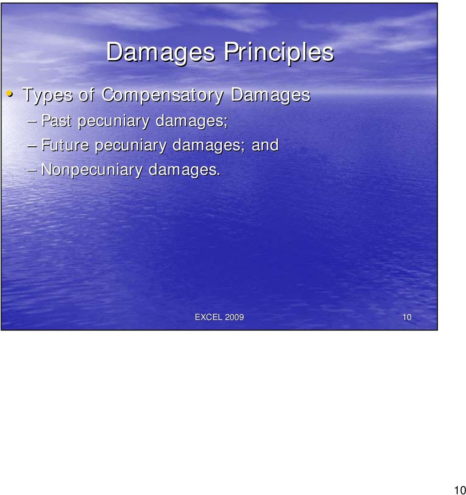 damages; Future pecuniary damages;