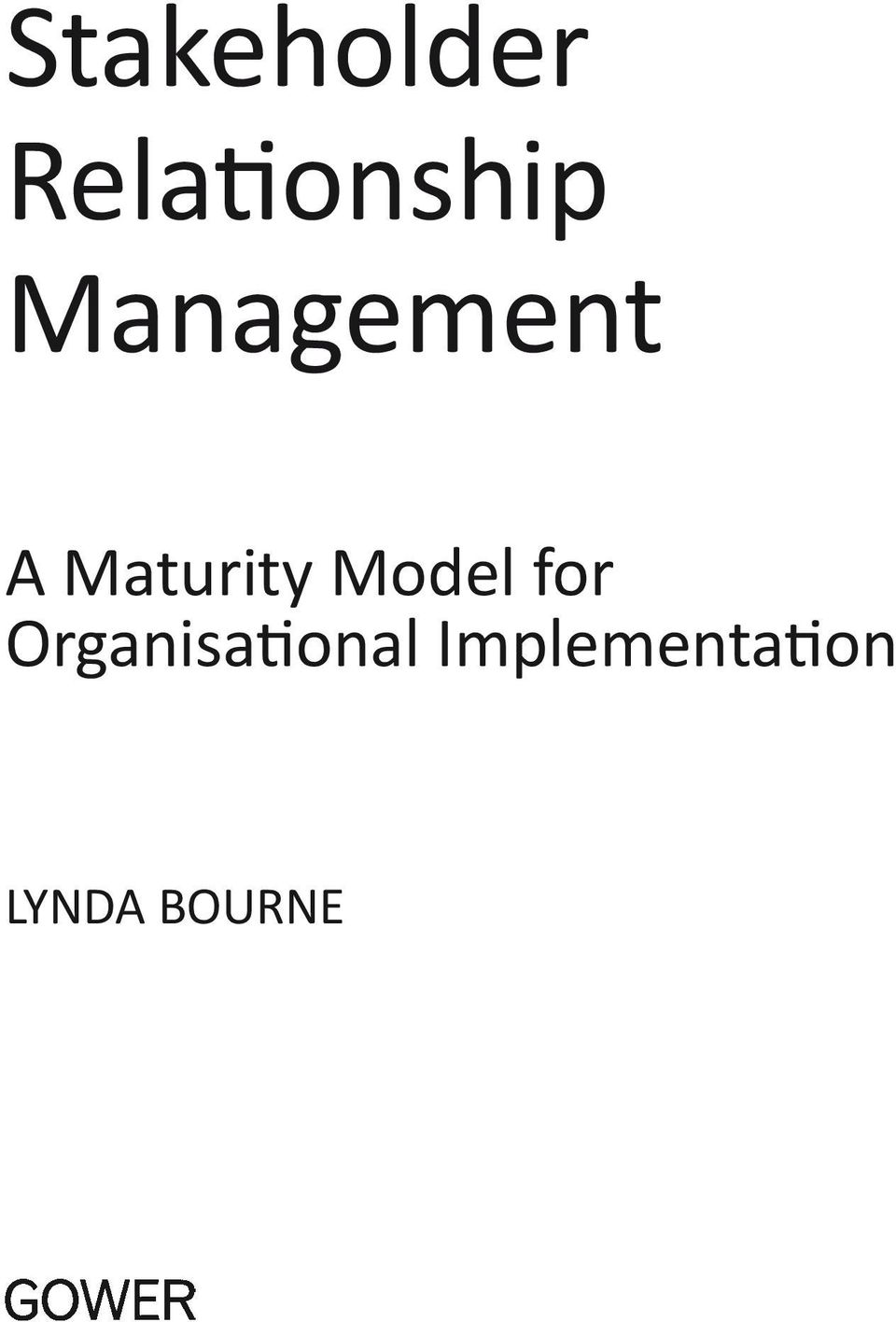 Model for Organisational