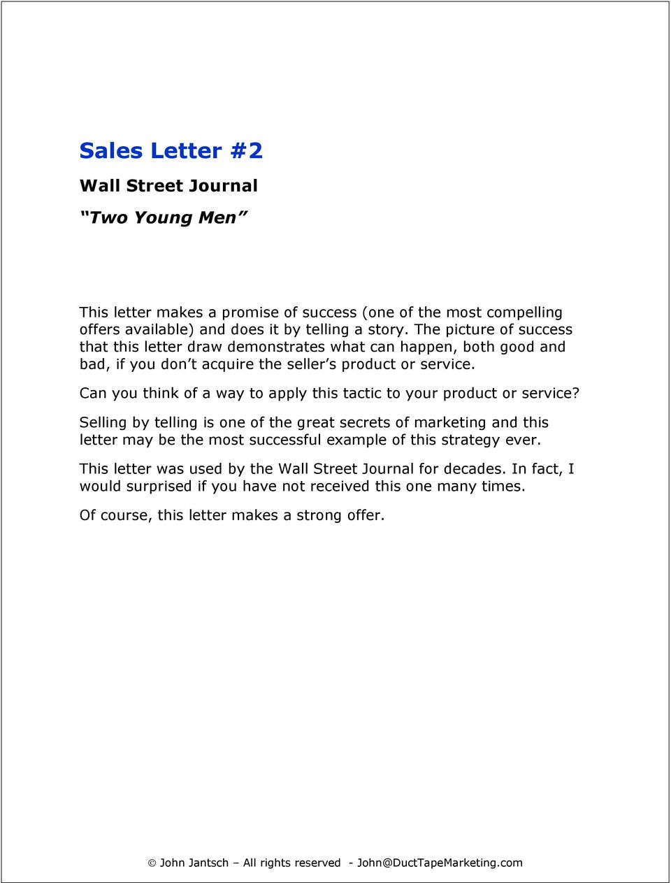 The Greatest Sales Letters Of All Time Pdf