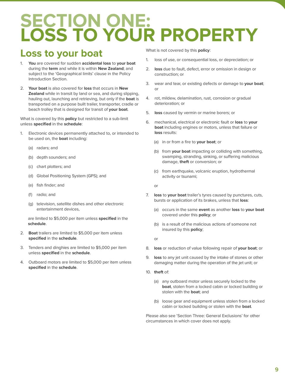Your boat is also covered for loss that occurs in New Zealand while in transit by land or sea, and during slipping, hauling out, launching and retrieving, but only if the boat is transported on a
