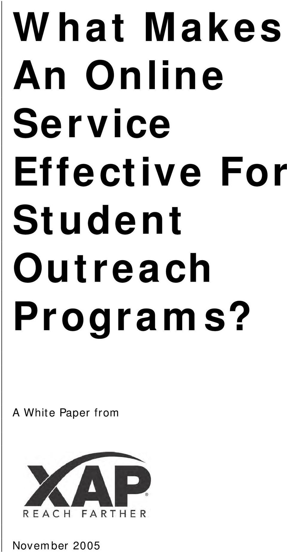 Student Outreach Programs?