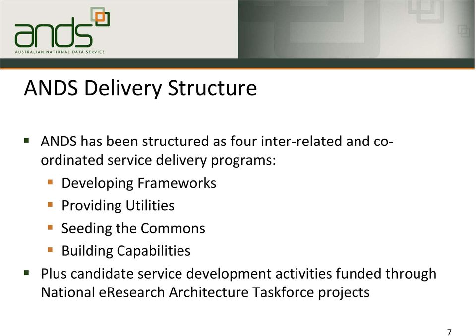 Utilities Seeding the Commons Building Capabilities Plus candidate service