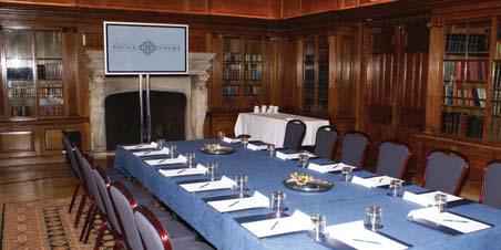 The Library at Savill Court Hotel & Spa offers elegance and grandeur for business meetings and fine dining.