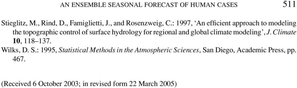 : 1997, An efficient approach to modeling the topographic control of surface hydrology for regional and