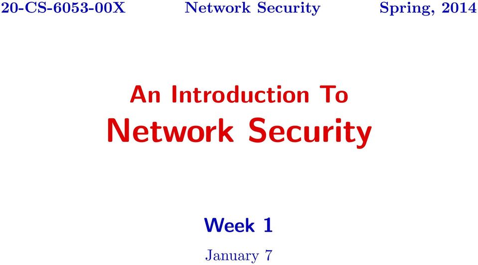 Introduction To Network