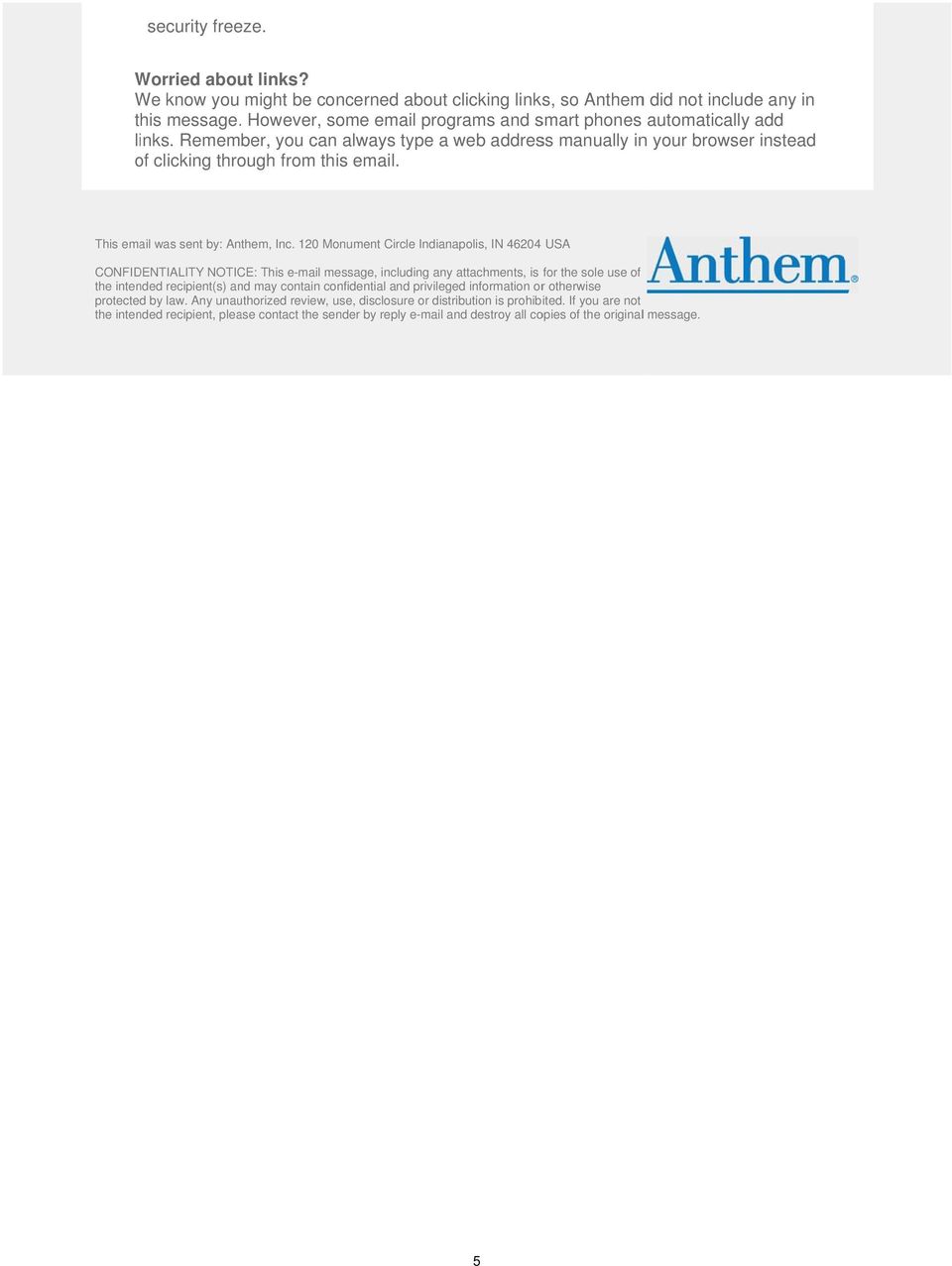 This email was sent by: Anthem, Inc.