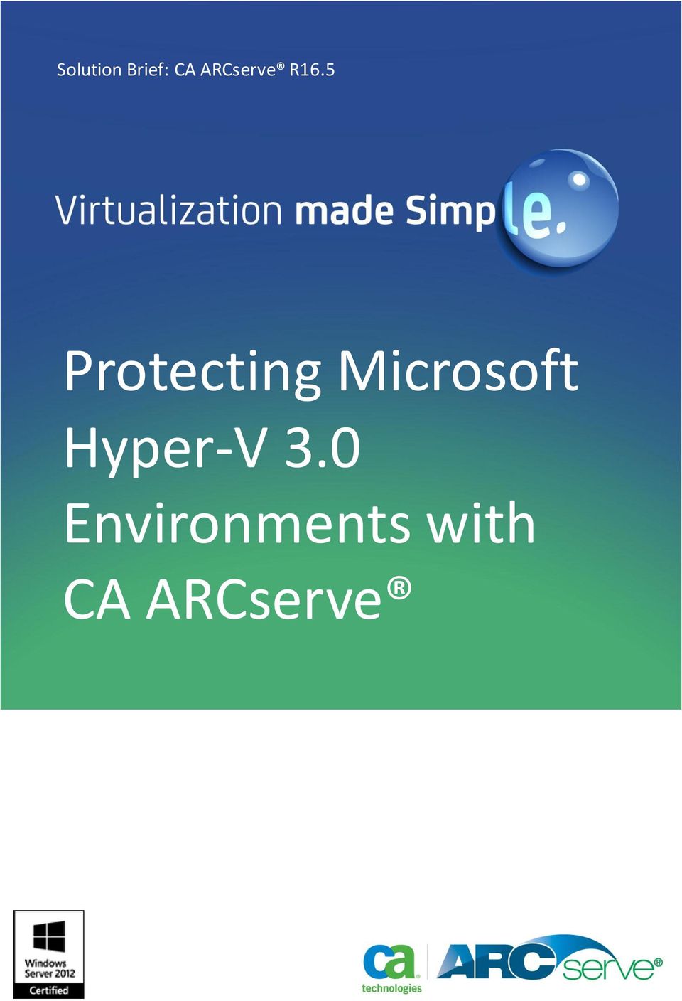 Protecting Microsoft Hyper-V 3.