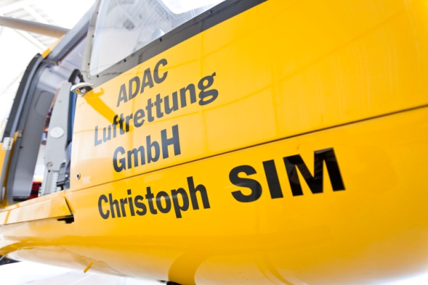 Medical Training Christoph SIM EC135 Helicopter Scale Model 1:1 for training scenarios inside the helicopter Including a professional patient simulator Christoph Sim" incorporates the