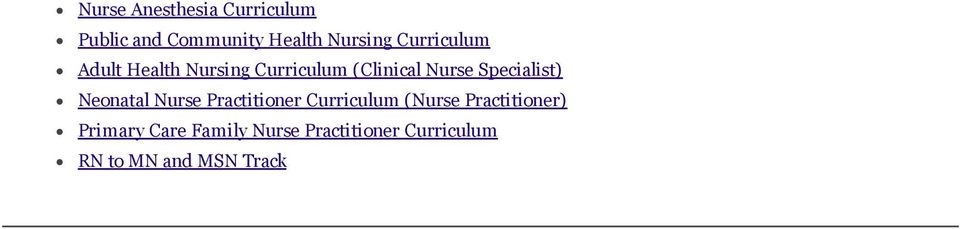 Specialist) Neonatal Nurse Practitioner Curriculum (Nurse