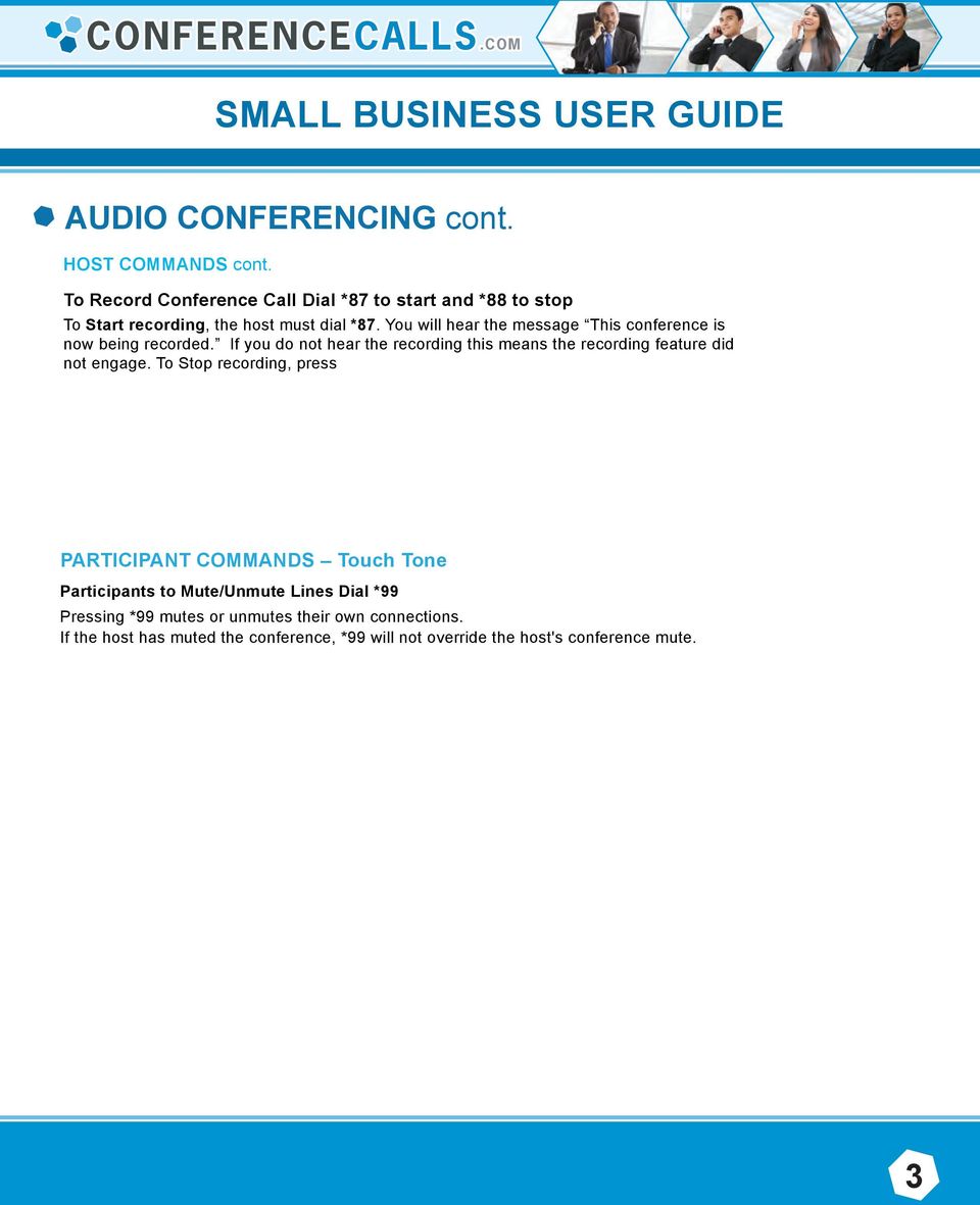 To Download the recording, log into your account with your e-mail address and password. Next, click on your conference code. On the next screen, click on the "Recent calls" tab.