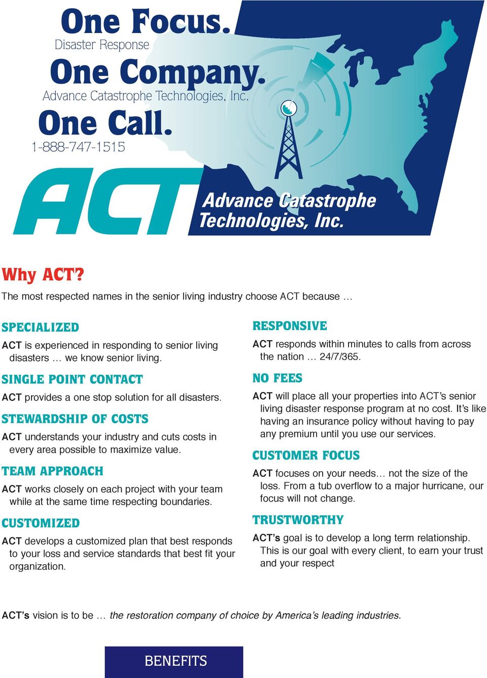 TEAM APPROACH ACT works closely on each project with your team while at the same time respecting boundaries.