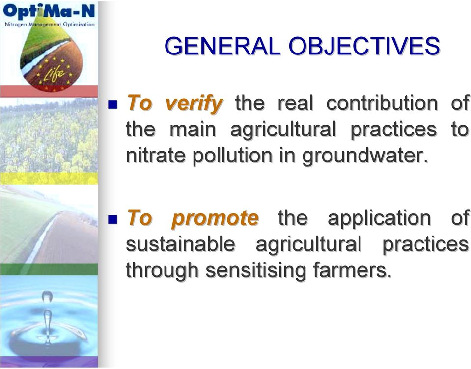agricultural practices to nitrate pollution in
