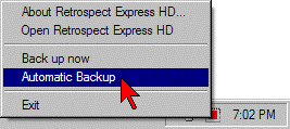 Automatic Backup This feature will launch scheduled Comprehensive Backups of your PC. By default, the Automatic Backups option is turned On.