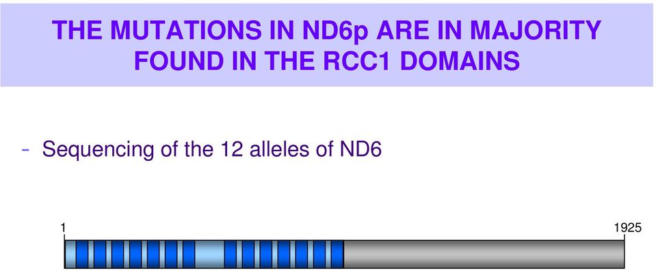 RCC1 DOMAINS - Sequencing
