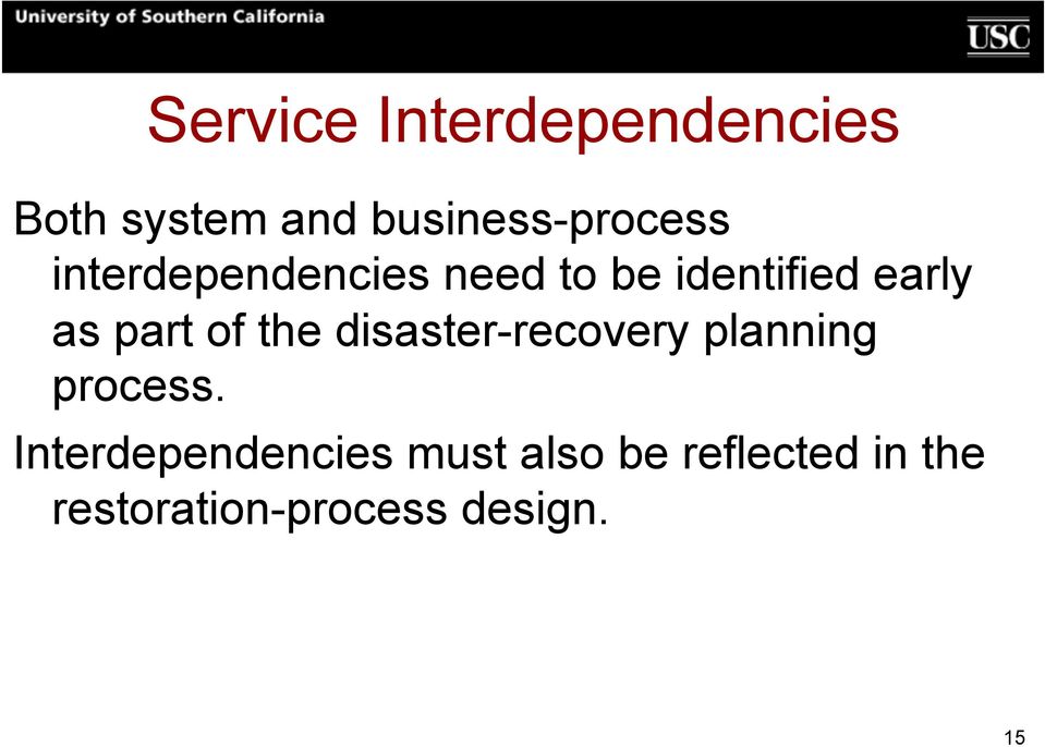 the disaster-recovery planning process.