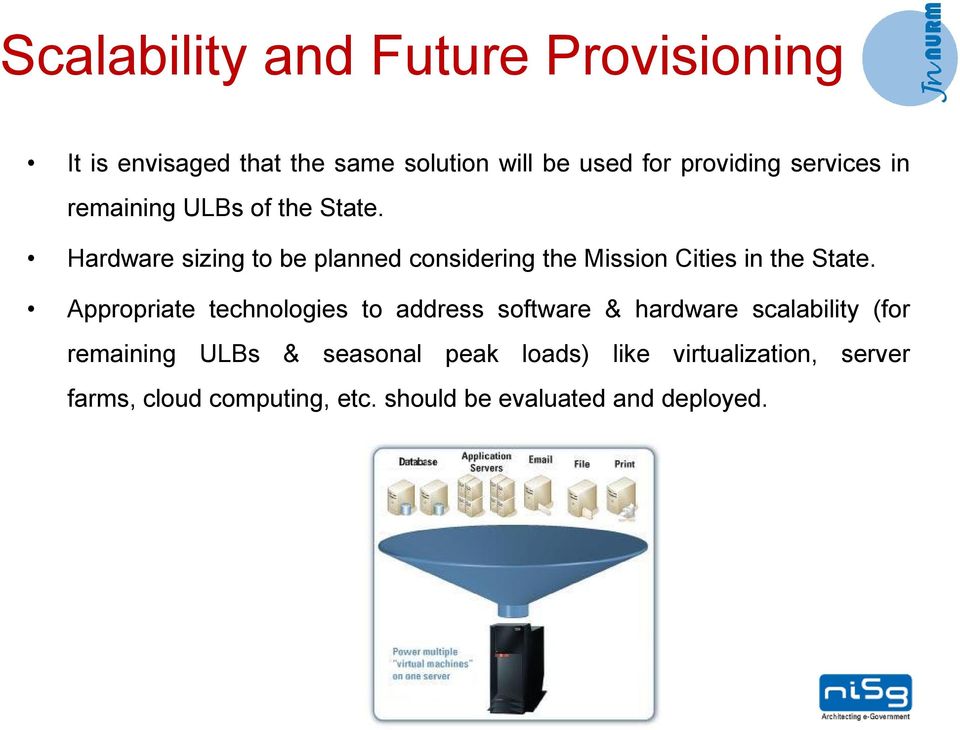 Hardware sizing to be planned considering the Mission Cities in the State.