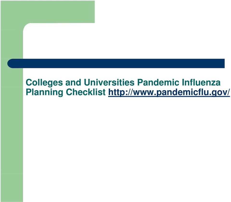 Influenza g Planning