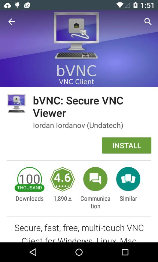 3 Getting Connected with bvnc on Android While there are a number of VNC clients available for Android-based smartphones and tablets, not all VNC clients have integrated support for the idrac