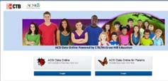 Accessing the ACSI Parent Report Log in and choose student s name Go to