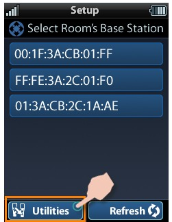 5 Select the Utilities button, located on the lower left of the remote s